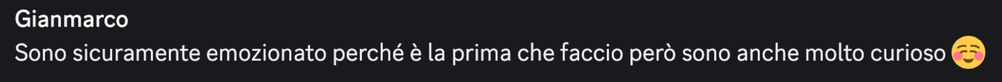 Gianmarco: emozionato e curioso prima della sua prima sales call