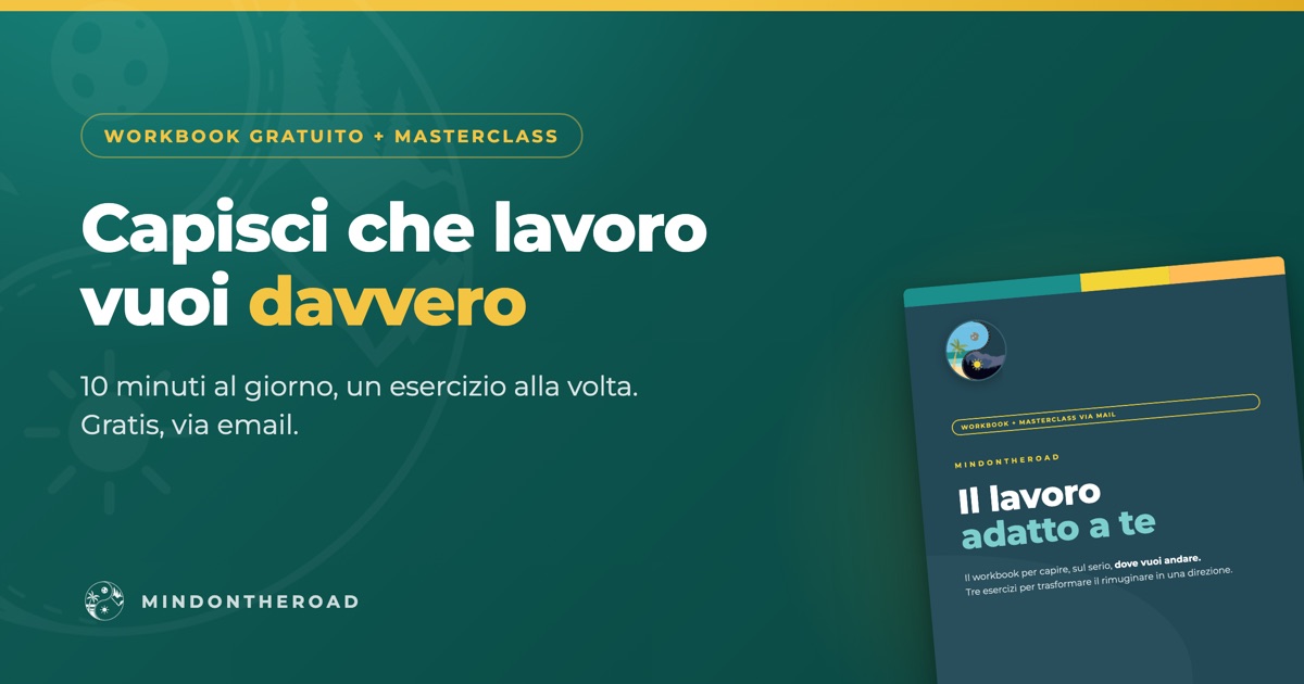 Workbook gratuito Il lavoro adatto a te, con la masterclass via email