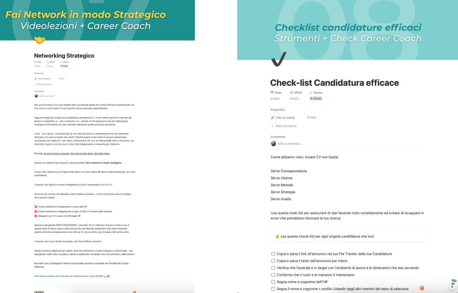 Risorse del Percorso Mindontheroad: guida al networking strategico e checklist per candidature efficaci